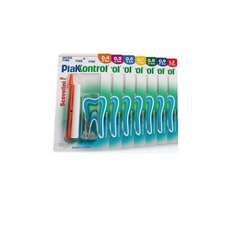 Plakkontrol Minigrip scovolini con manico intercambiabile 0,9 mm 10 pezzi Plakkontrol Minigrip scovolini con manico intercambiabile 0,9 mm 10 pezzi