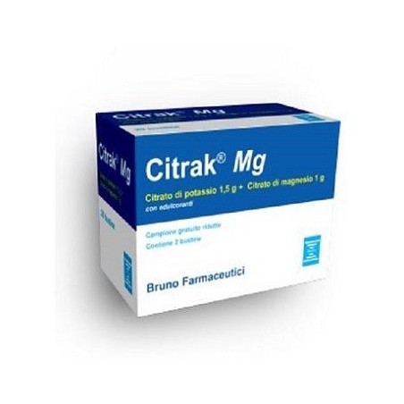 Citrak MG integratore di magnesio e potassio per sport e muscoli 20 bustine Citrak MG integratore di magnesio e potassio per sport e muscoli 20 bustine