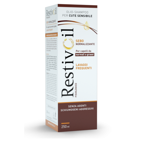 Restivoil Fisiologico 250ml - Shampoo Sebonormalizzante per Capelli Normali e Grassi