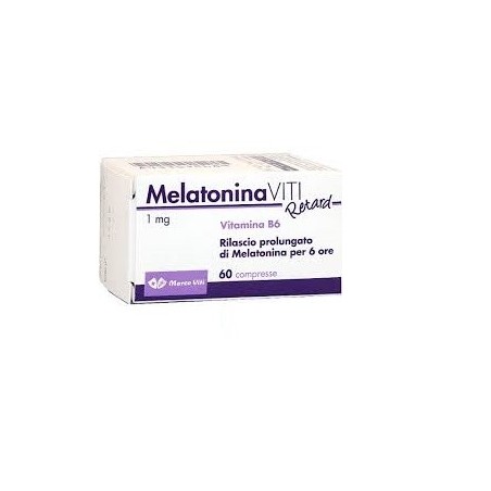 Melatonina Viti Retard integratore di melatonina 1 mg a rilascio prolungato 60 compresse Melatonina Viti Retard integratore di melatonina 1 mg a rilascio prolungato 60 compresse