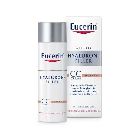 Eucerin Hyaluron-Filler CC Cream Dorata crema giorno antirughe colorata 50 ml Eucerin Hyaluron-Filler CC Cream Dorata crema giorno antirughe colorata 50 ml