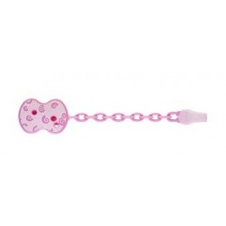 Chicco Clip catenella rosa per ciuccio dei bambini 1 pezzo