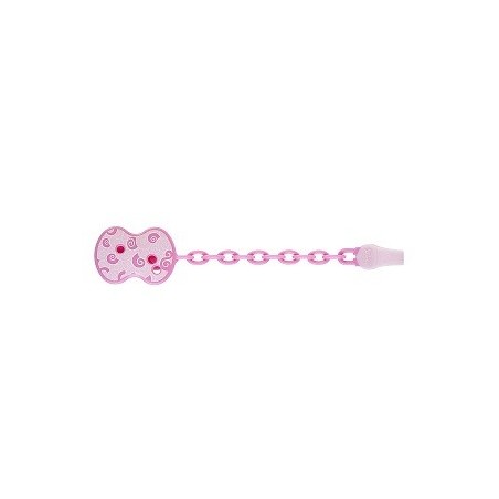 Chicco Clip catenella rosa per ciuccio dei bambini 1 pezzo Chicco Clip catenella rosa per ciuccio dei bambini 1 pezzo