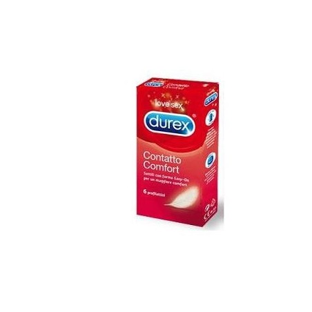 Durex Contatto Comfort preservativo molto sottile e lubrificato 6 pezzi Durex Contatto Comfort preservativo molto sottile e lubrificato 6 pezzi