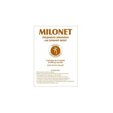 Bromatech Milonet integratore per equilibrio della flora intestinale 12 capsule Bromatech Milonet integratore per equilibrio della flora intestinale 12 capsule