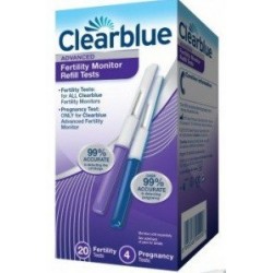 Clearblue Advanced Test di Ricambio per Monitor di Fertilità - 20 Test Fertilità + 4 Test Gravidanza