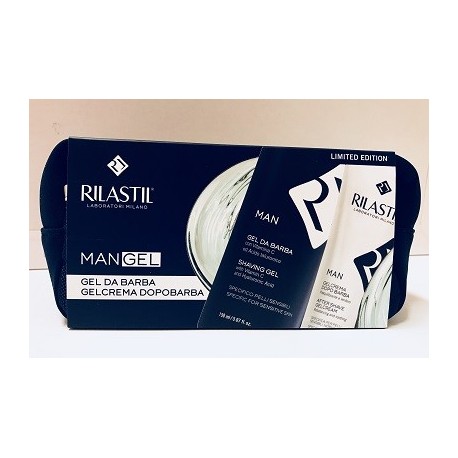 Rilastil Man Barba Pochette - Kit per la Rasatura con Gel da Barba + Gelcrema Dopo Barba