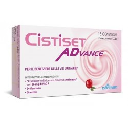 Cistiset Advance integratore drenante per cistite ricorrente 15 compresse