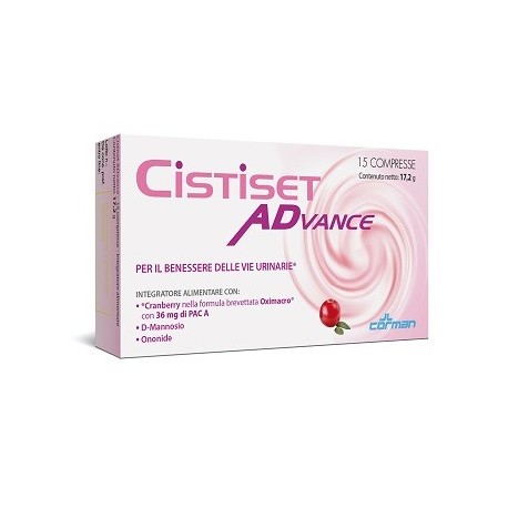 Cistiset Advance integratore drenante per cistite ricorrente 15 compresse