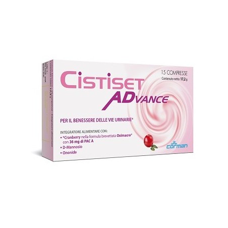 Cistiset Advance integratore drenante per cistite ricorrente 15 compresse Cistiset Advance integratore drenante per cistite ricorrente 15 compresse