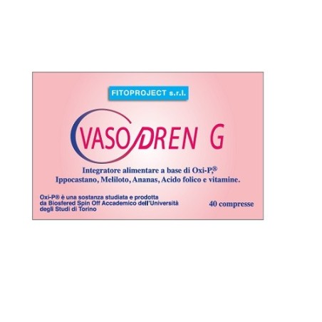 Vasodren G 40 compresse - Integratore drenante e per il microcircolo Vasodren G 40 compresse - Integratore drenante e per il microcircolo