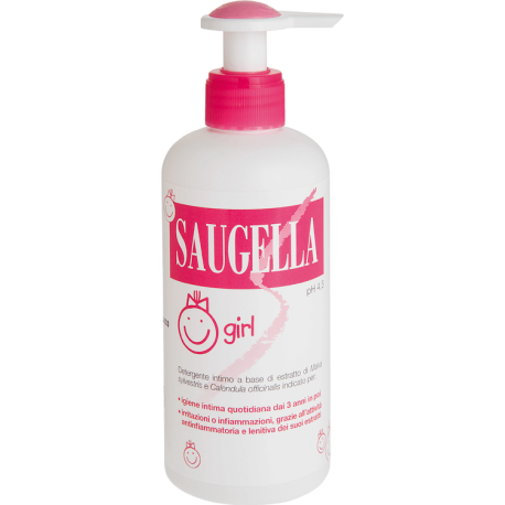 Saugella Girl 200ml - Detergente Intimo per Bambine e Ragazze dai 3 ai 12 Anni