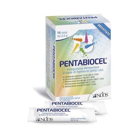 Pentabiocel integratore di fermenti lattici vivi gusto panna 14 stick Pentabiocel integratore di fermenti lattici vivi gusto panna 14 stick