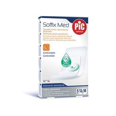 PIC Soffix Med Cerotto post-operatorio delicato in TNT 5 pezzi cm 12 x 10 cm PIC Soffix Med Cerotto post-operatorio delicato in TNT 5 pezzi cm 12 x 10 cm