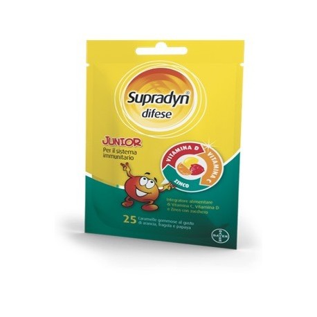 Supradyn Difese Junior - Integratore per il sistema immunitario dei bambini 25 caramelle gommose