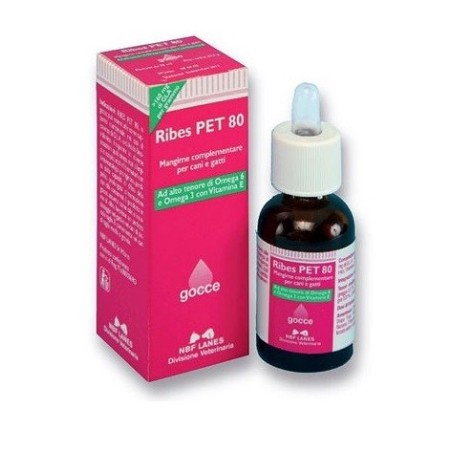 Ribes Pet 80 integratore per dermatosi e perdita di pelo di cani e gatti 25 ml Ribes Pet 80 integratore per dermatosi e perdita di pelo di cani e gatti 25 ml