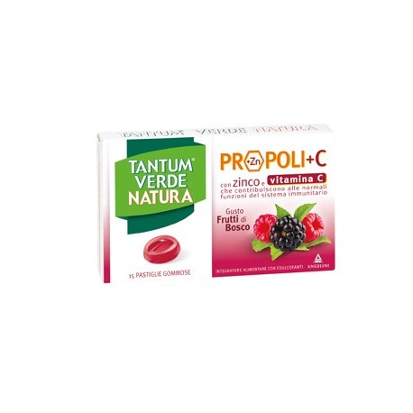 Tantum Verde Natura Frutti di Bosco - Integratore per il mal di gola 15 pastiglie