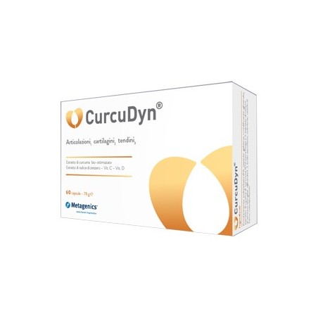 CurcuDyn integratore di curcuma e zenzero per articolazioni 60 capsule CurcuDyn integratore di curcuma e zenzero per articolazioni 60 capsule