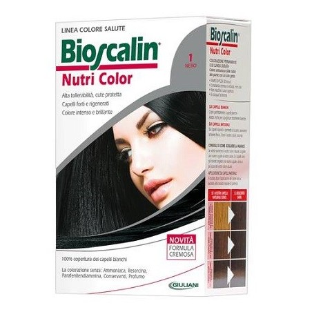 Bioscalin Nutri Color 1 NERO colorazione permanente pelle sensibile Bioscalin Nutri Color 1 NERO colorazione permanente pelle sensibile