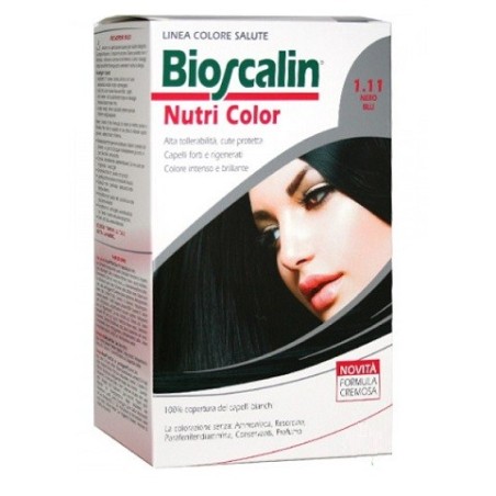 Bioscalin Nutri Color 1.11 NERO BLU colorazione permanente pelle sensibile Bioscalin Nutri Color 1.11 NERO BLU colorazione permanente pelle sensibile