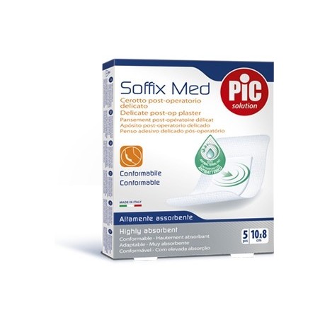 PIC Soffix Med Cerotto post-operatorio delicato in TNT 5 pezzi 10 x 8 cm PIC Soffix Med Cerotto post-operatorio delicato in TNT 5 pezzi 10 x 8 cm