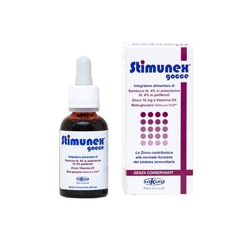Stimunex Gocce integratore per sistema immunitario 30 ml Stimunex Gocce integratore per sistema immunitario 30 ml