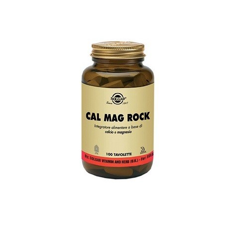 Solgar Cal Mag Rock integratore di calcio e magnesio 100 tavolette Solgar Cal Mag Rock integratore di calcio e magnesio 100 tavolette