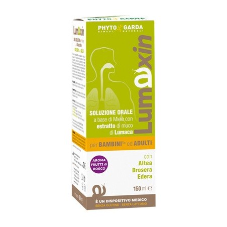 Lumaxin Sciroppo protettivo per tosse secca e grassa di adulti e bambini 150 ml Lumaxin Sciroppo protettivo per tosse secca e grassa di adulti e bambini 150 ml