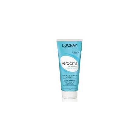 Ducray Keracnyl gel detergente viso corpo per pelle acneica 200 ml