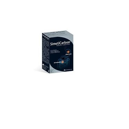 SimetiCarbon integratore per gonfiore di stomaco e intestino 40 compresse SimetiCarbon integratore per gonfiore di stomaco e intestino 40 compresse
