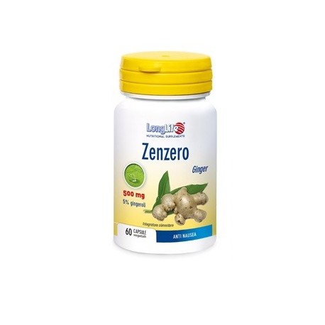 LongLife Zenzero 500 mg integratore contro la nausea 60 capsule