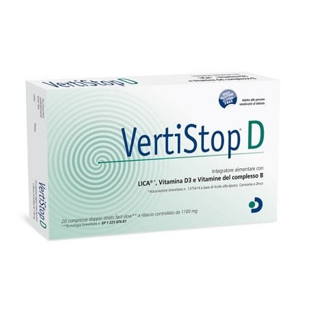 Vertistop D 20 compresse - Integratore per vertigini e disturbi dell'equilibrio Vertistop D 20 compresse - Integratore per vertigini e disturbi dell'equilibrio