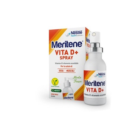 Meritene Vita D+ Spray orale a base di vitamina D3 per ossa e muscoli 18 ml Meritene Vita D+ Spray orale a base di vitamina D3 per ossa e muscoli 18 ml