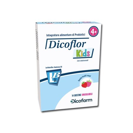 Dicoflor Kids integratore per flora batterica dei bambini 14 bustine Dicoflor Kids integratore per flora batterica dei bambini 14 bustine