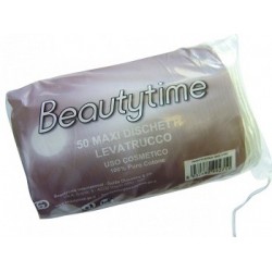 BeautyTime Maxi Dischetti levatrucco in puro cotone 50 pezzi
