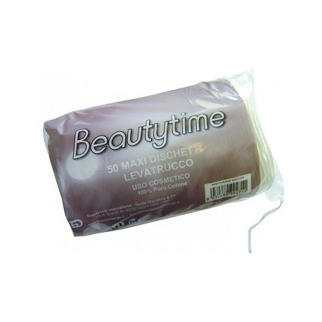 BeautyTime Maxi Dischetti levatrucco in puro cotone 50 pezzi