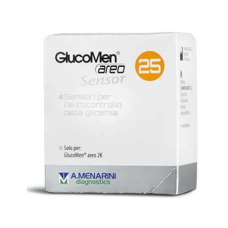 GlucoMen Areo Sensor Sensori per l'autocontrollo della glicemia 25 strisce