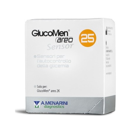GlucoMen Areo Sensor Sensori per l'autocontrollo della glicemia 25 strisce GlucoMen Areo Sensor Sensori per l'autocontrollo della glicemia 25 strisce