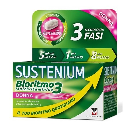 Sustenium Bioritmo 3 Donna - Integratore multivitaminico per la donna