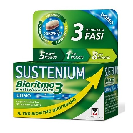 Sustenium Bioritmo 3 Uomo - Integratore multivitaminico per l'uomo 30 compresse Sustenium Bioritmo 3 Uomo - Integratore multivitaminico per l'uomo 30 compresse