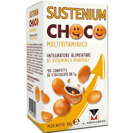Sustenium Choco Multivitaminico 90 confetti al cioccolato con vitamine e minerali Sustenium Choco Multivitaminico 90 confetti al cioccolato con vitamine e minerali