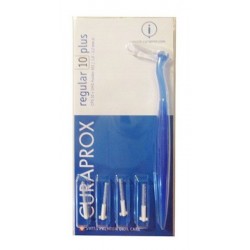 Curaprox Regular 10 Plus scovolino intedentale 1 manico 5 testine CPS 10 bianco