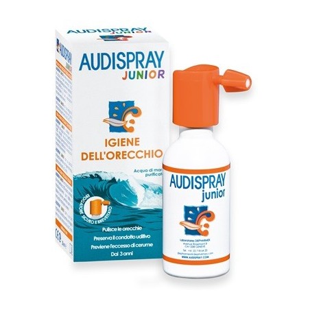 Audispray Junior spray auricolare per l'igiene delle orecchie dei bambini dai 3 ai 12 anni 25 ml Audispray Junior spray auricolare per l'igiene delle orecchie dei bambini dai 3 ai 12 anni 25 ml