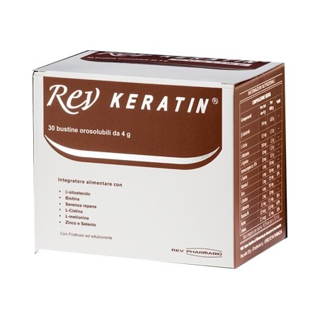 Rev Keratin integratore per capelli e unghie 30 bustine Rev Keratin integratore per capelli e unghie 30 bustine