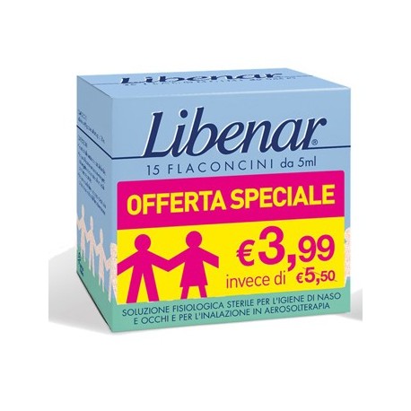 Libenar Soluzione Salina Sterile Ipertonica 3% 30 Flaconcini a solo € 10,01  -  - Gli Specialisti del Benessere