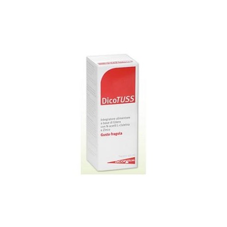 Dicotuss integratore gusto fragola per fluidificare le secrezioni bronchiali 100 ml Dicotuss integratore gusto fragola per fluidificare le secrezioni bronchiali 100 ml