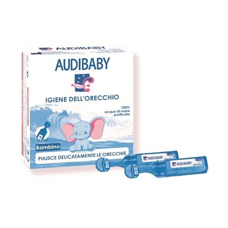 Audibaby soluzione ipertonica per l'igiene delle orecchie di bambini e neonati 10 flaconcini 2 ml Audibaby soluzione ipertonica per l'igiene delle orecchie di bambini e neonati 10 flaconcini 2 ml