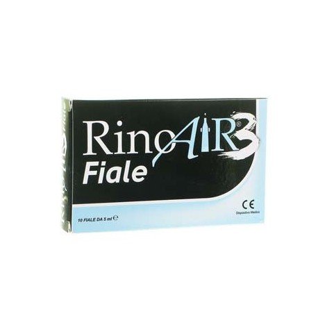 Rinoair 3 Soluzione decongestionante e fluidificante per naso chiuso 10 flaconcini 5 ml