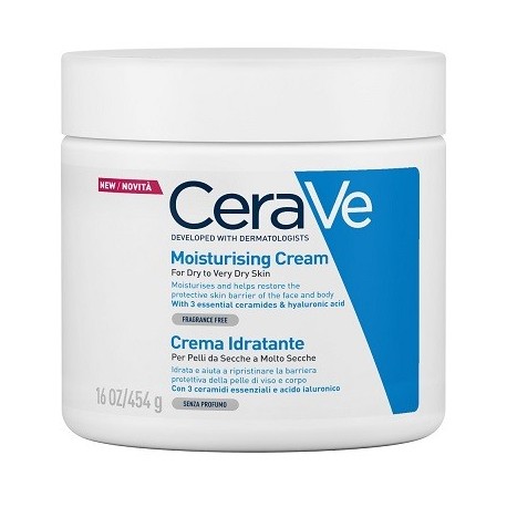 CeraVe crema idratante viso corpo per pelle molto secca 454 ml
