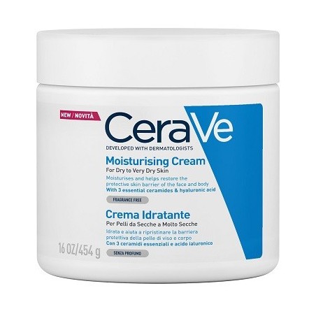 CeraVe crema idratante viso corpo per pelle molto secca 454 ml CeraVe crema idratante viso corpo per pelle molto secca 454 ml
